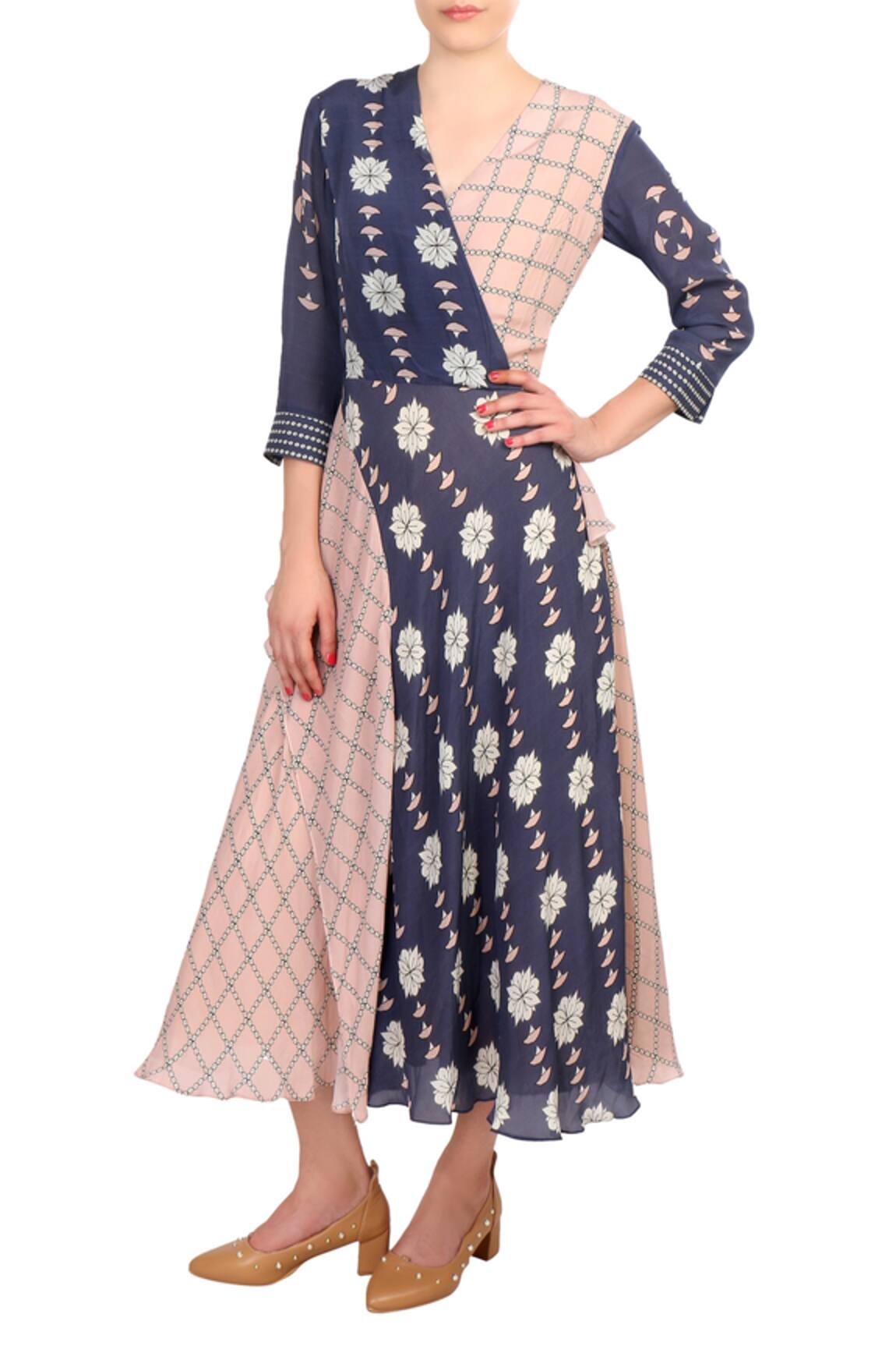 Soup By Sougat Paul Printed Wrap Dress 