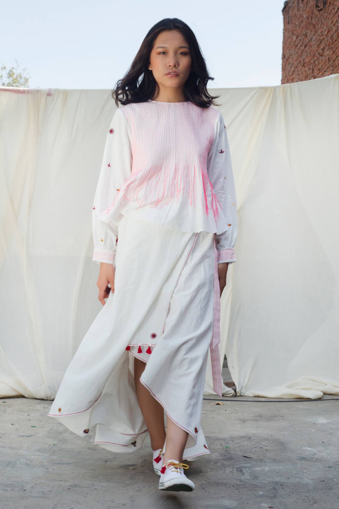 Nikasha Embroidered Wrap Skirt