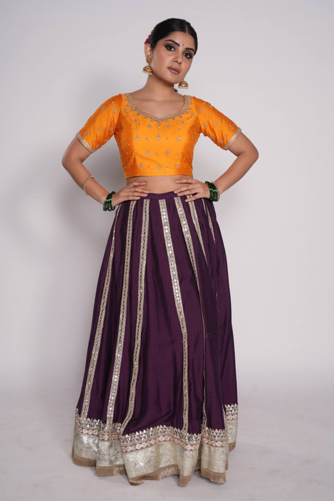 Pants and Pajamas Chanderi Embroidered Blouse
