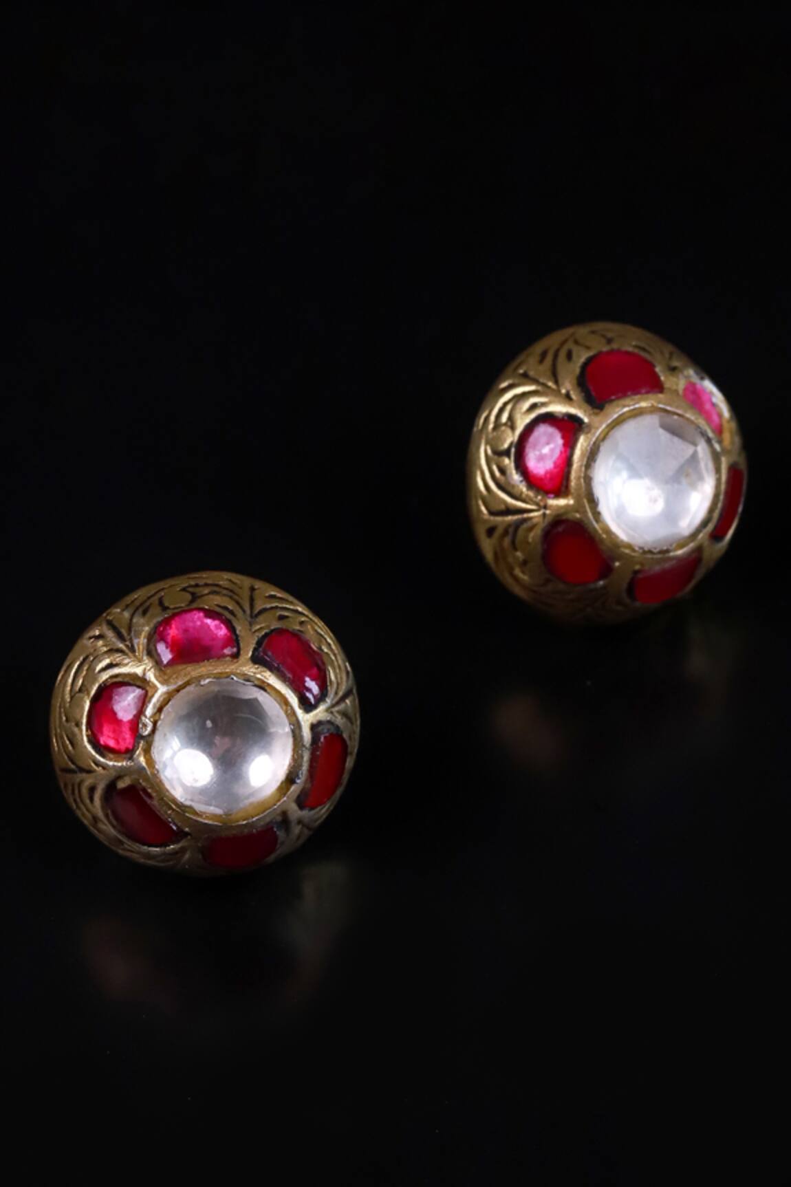 Osvag India Polki Embellished Studs 