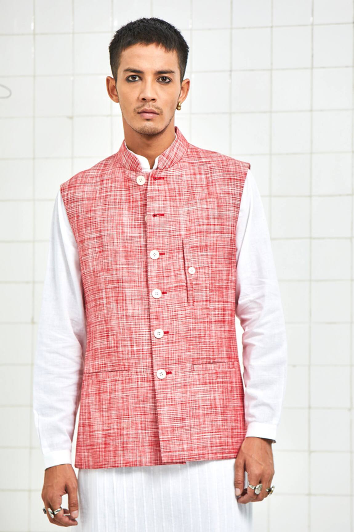 Rajesh Pratap Singh Linen Nehru Jacket 