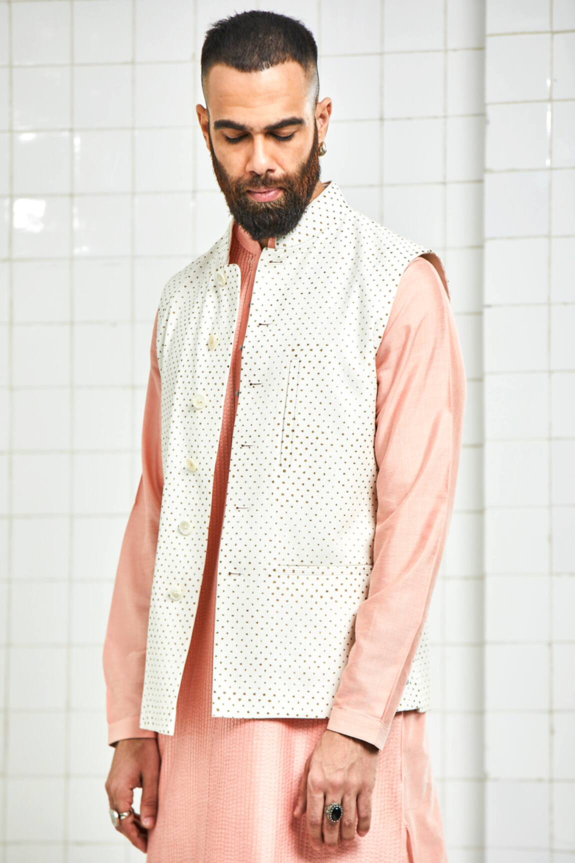Rajesh Pratap Singh Textured Nehru Jacket 