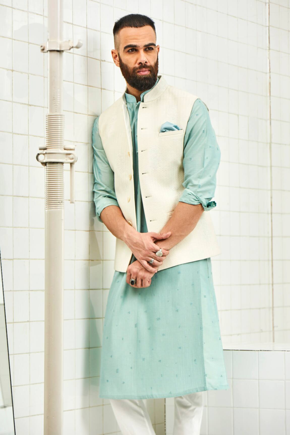 Rajesh Pratap Singh Quilted Nehru Jacket  