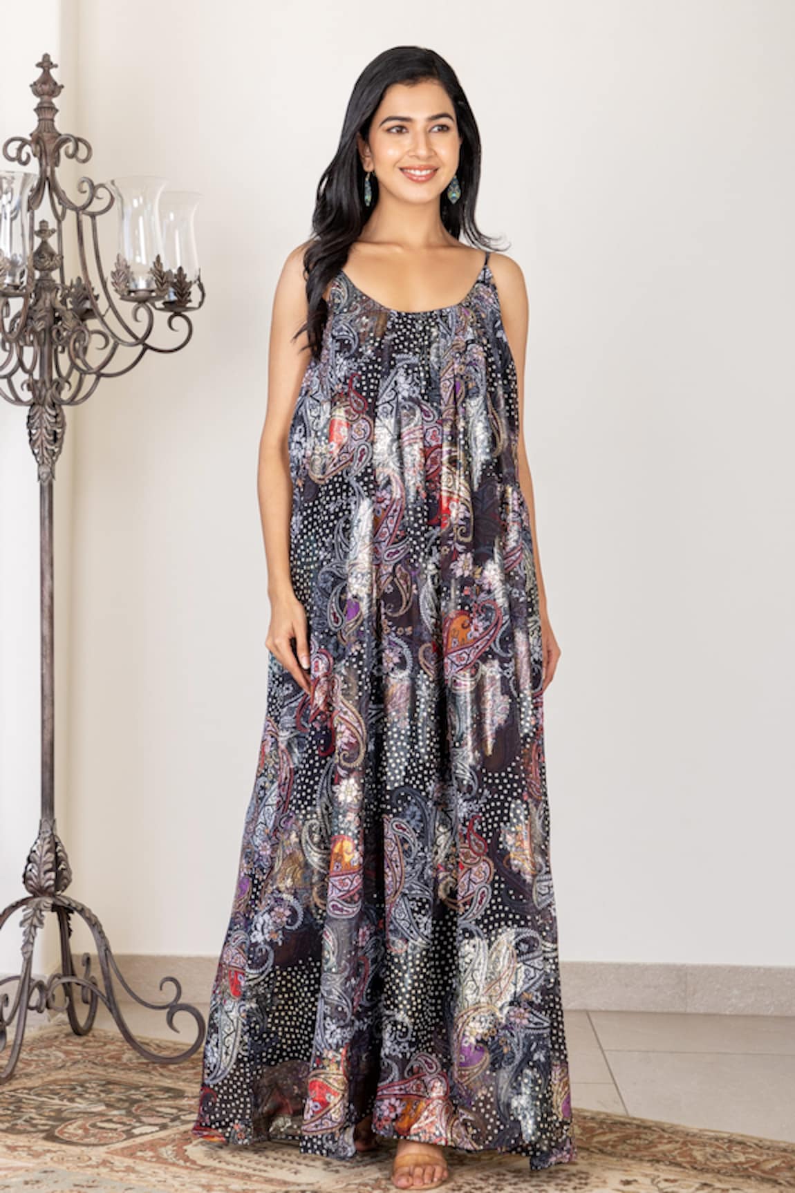 Inara Jaipur Paisley Woven Maxi Dress