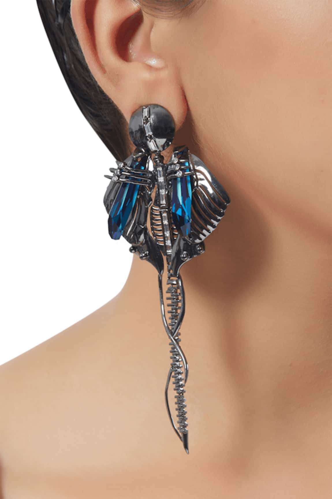 Outhouse Chrysalis Statement Long Earrings 