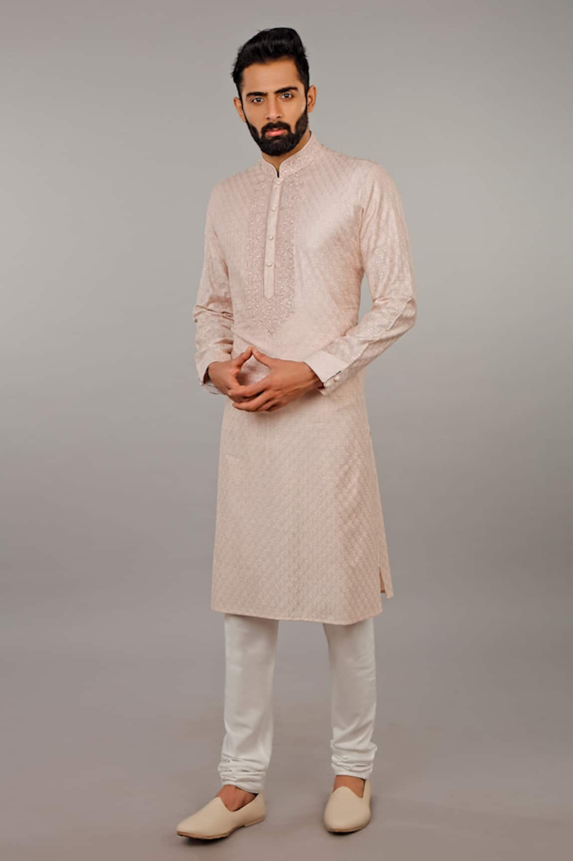 Vanshik Embroidered Silk Kurta Set