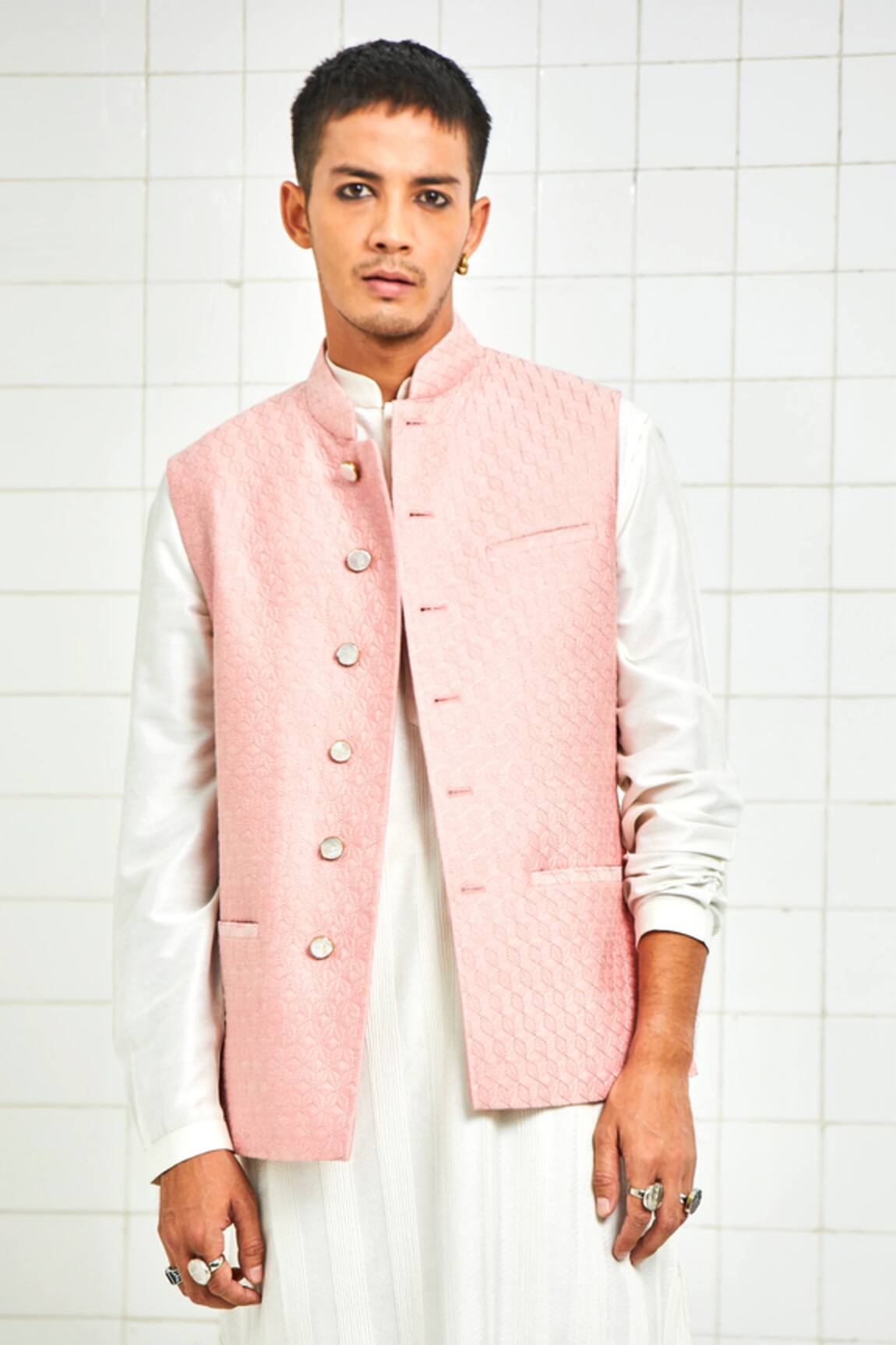 Rajesh Pratap Singh Quilted Nehru Jacket  