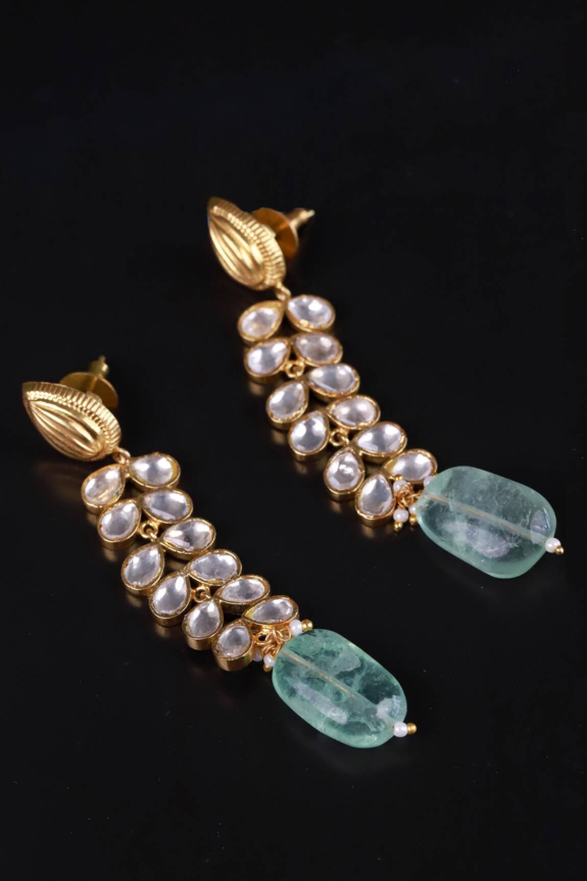 Osvag India Polki Embellished Dangler Earrings 