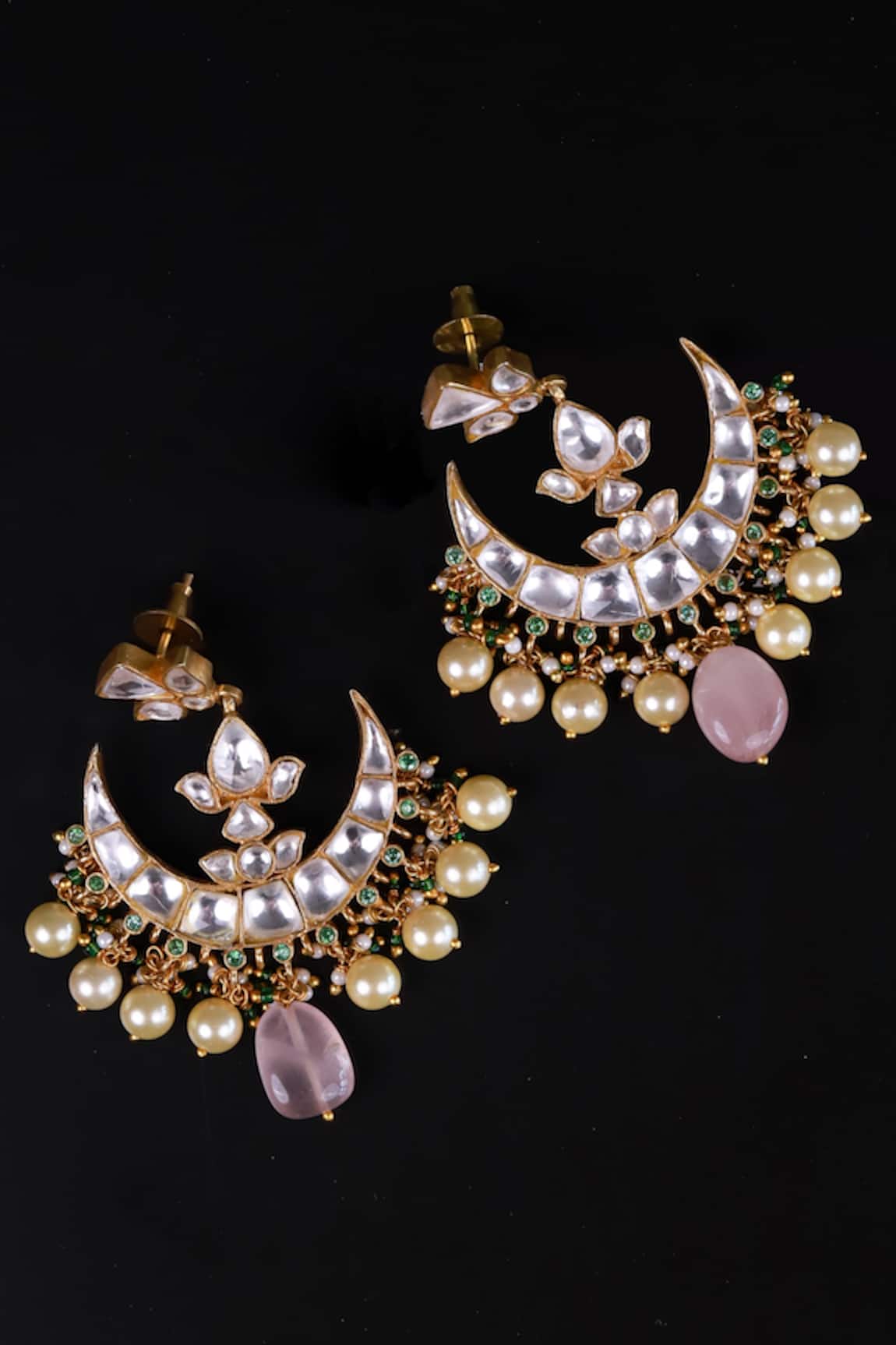 Osvag India Polki Embellished Chandbalis 