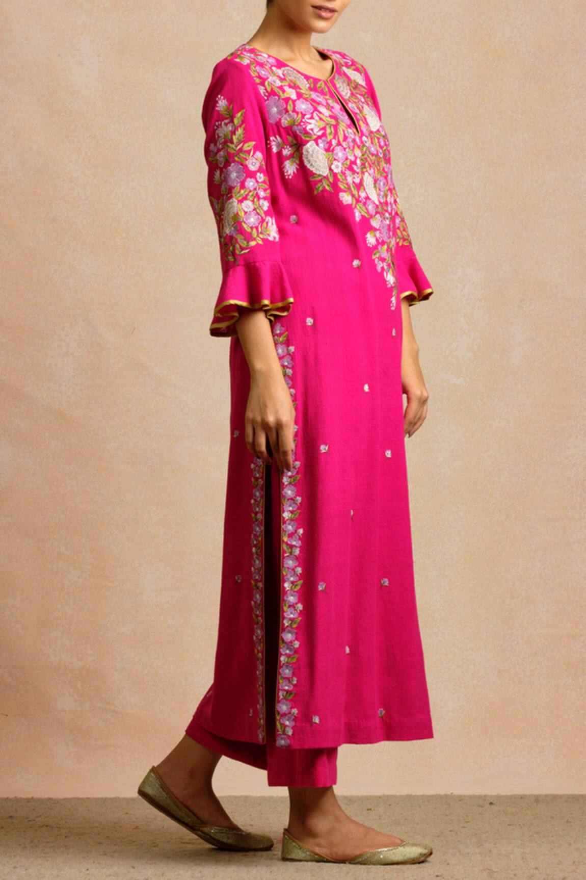 Sue Mue Handloom Embroidered Kurta Set