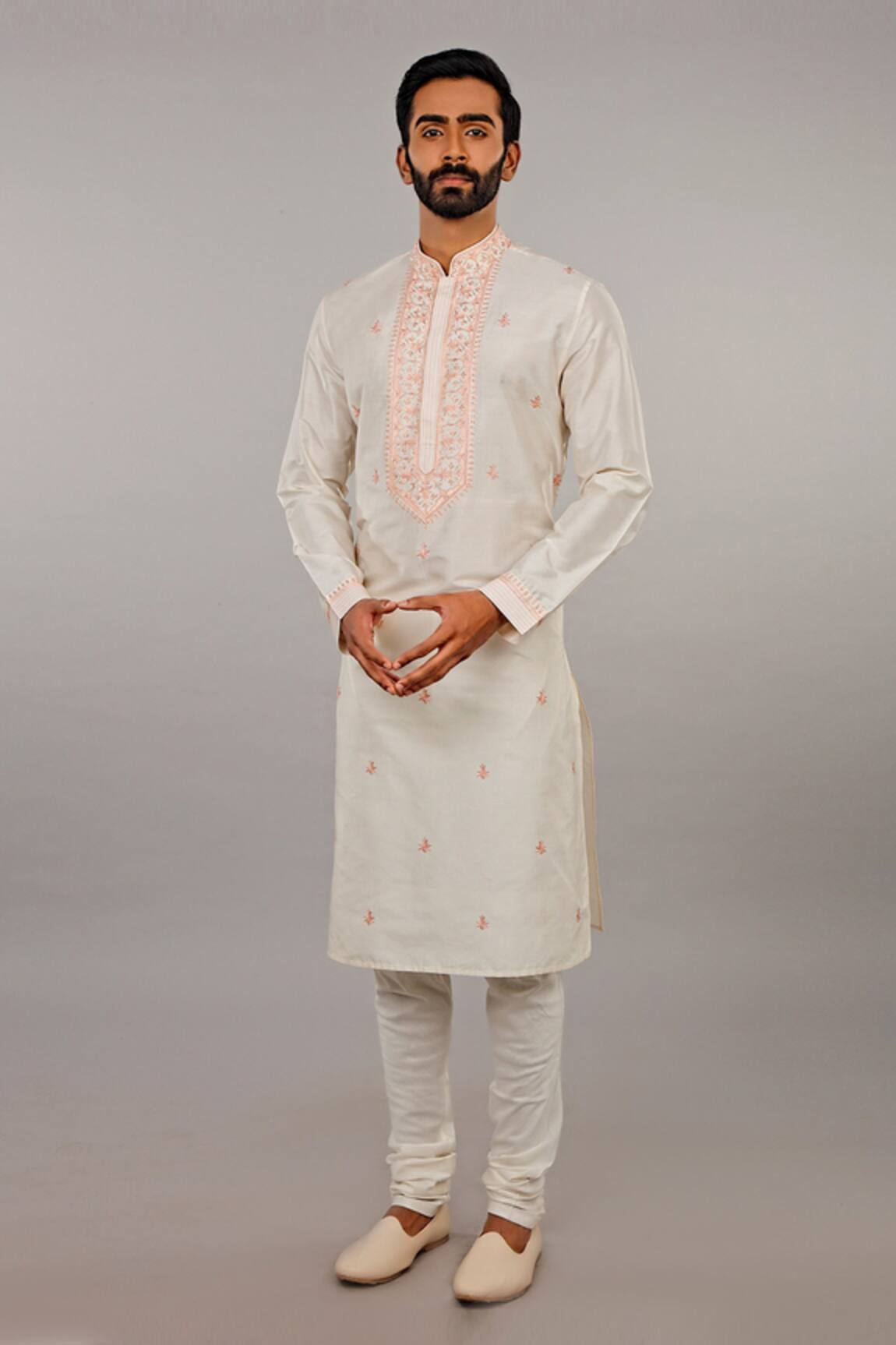 Vanshik Embroidered Silk Kurta Set