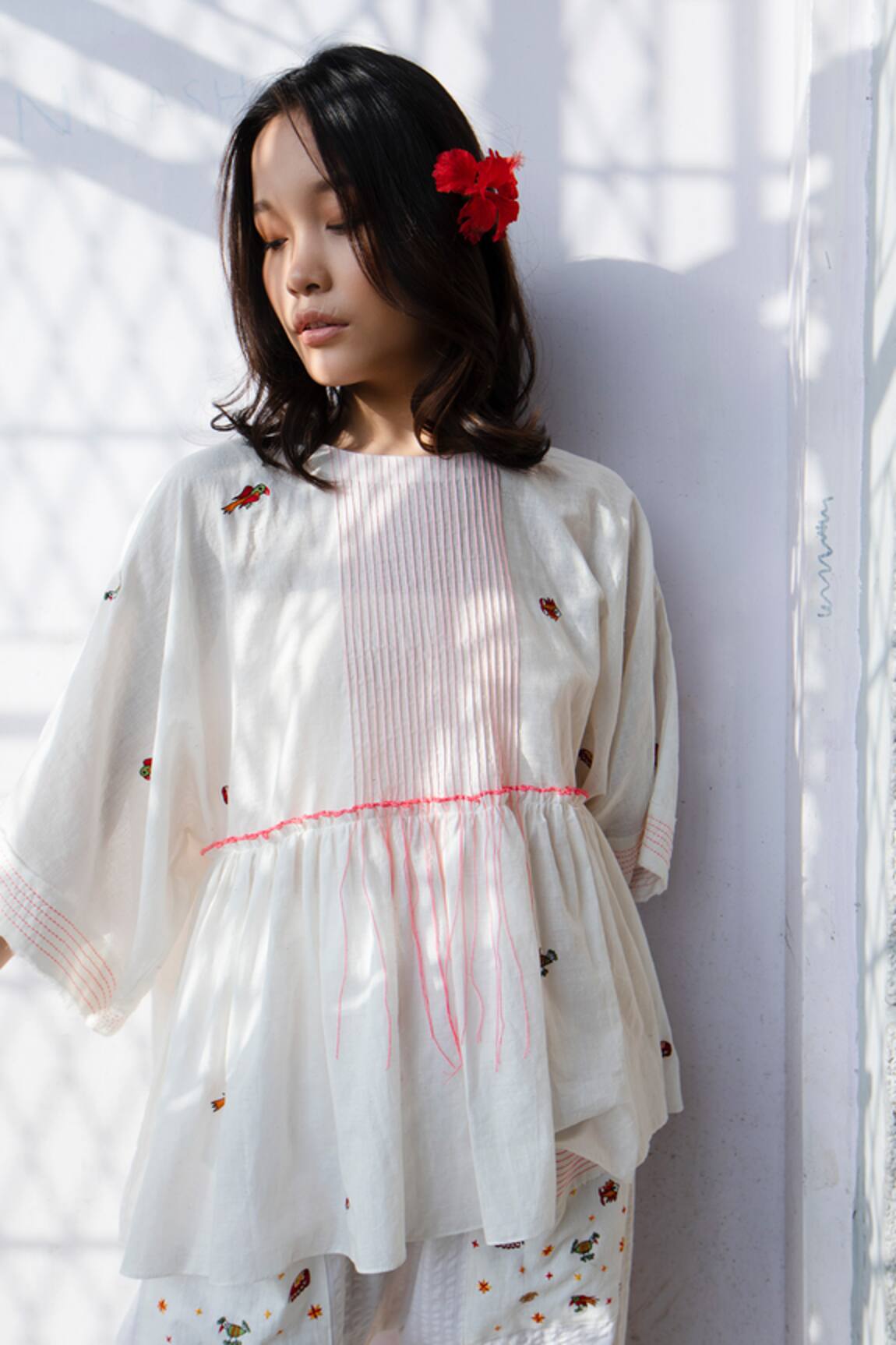 Nikasha Embroidered Cotton Top