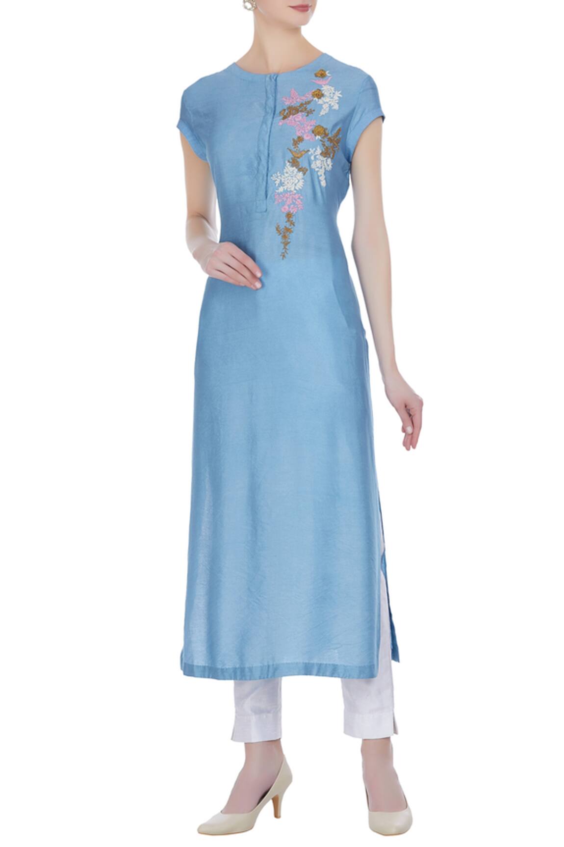 Joy Mitra Thread work embroidered tunic