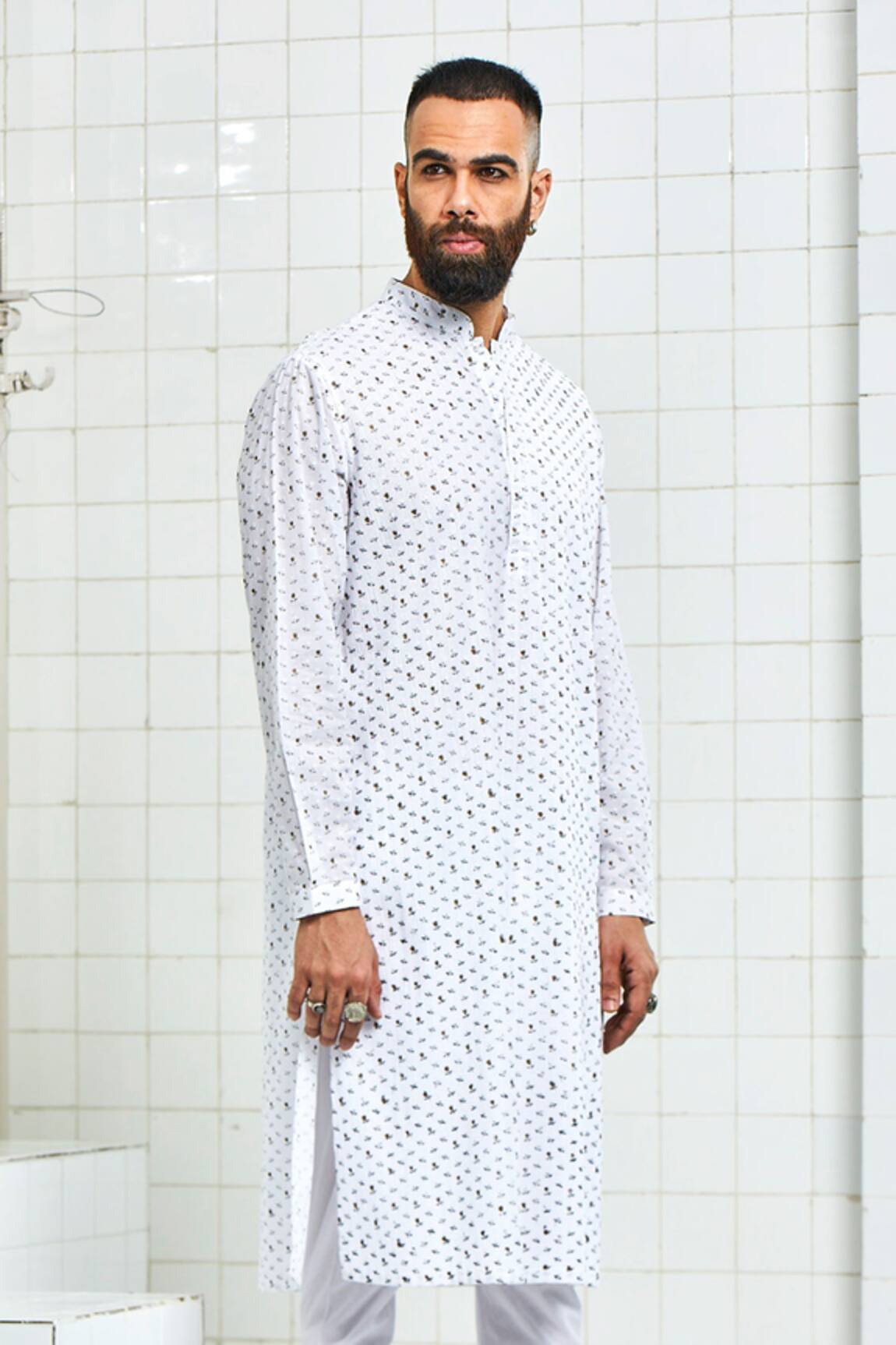 Rajesh Pratap Singh Textured Kurta Set 