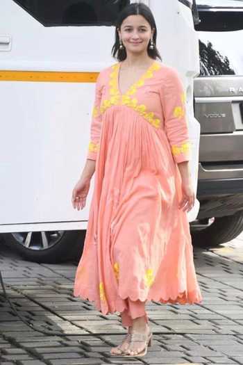 Label Earthen Madhu Malti Anarkali & Pant Set