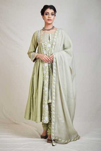 Sue Mue Embroidered Anarkali Set 
