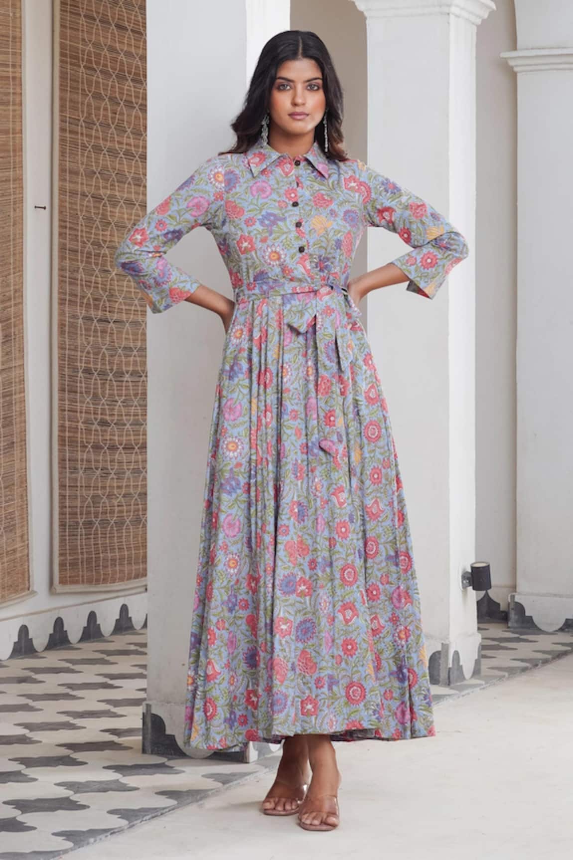 Buy Modal Printed Long Dresses for Women Online at Fabindia  10688992