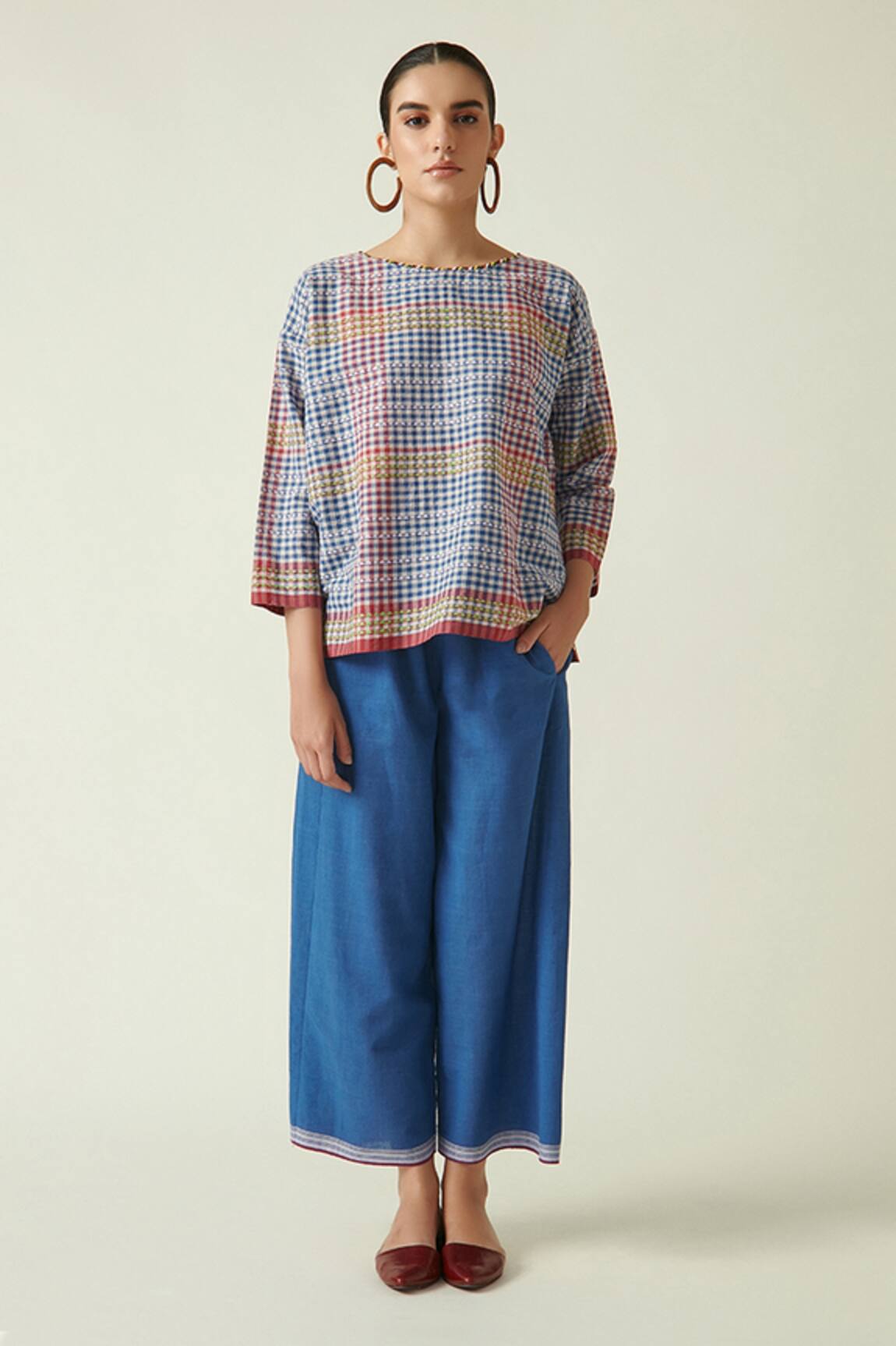 Payal Pratap Morel Cotton Handloom Pants 