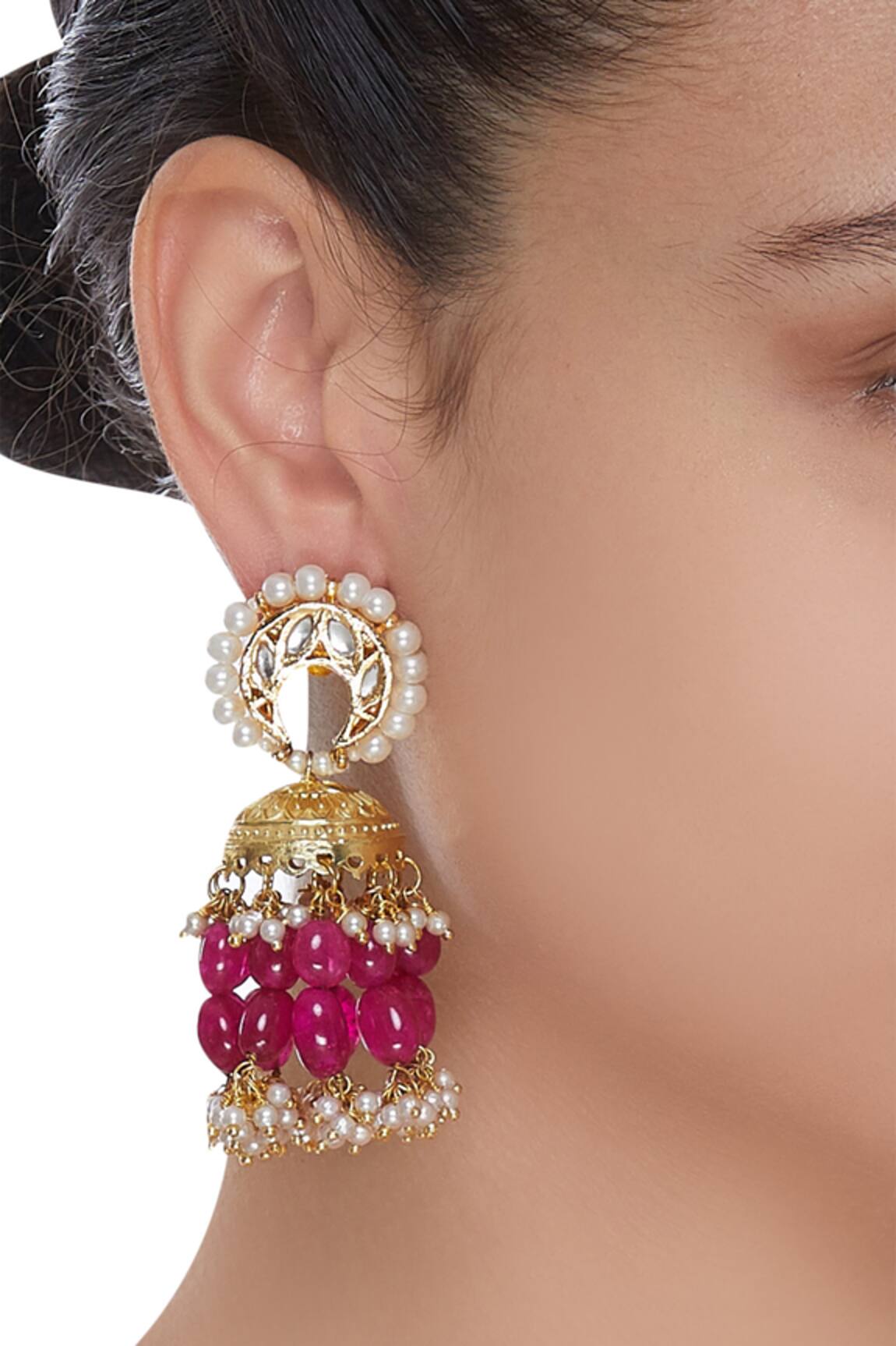 Just Shradhas Jhumka chandbali earrings