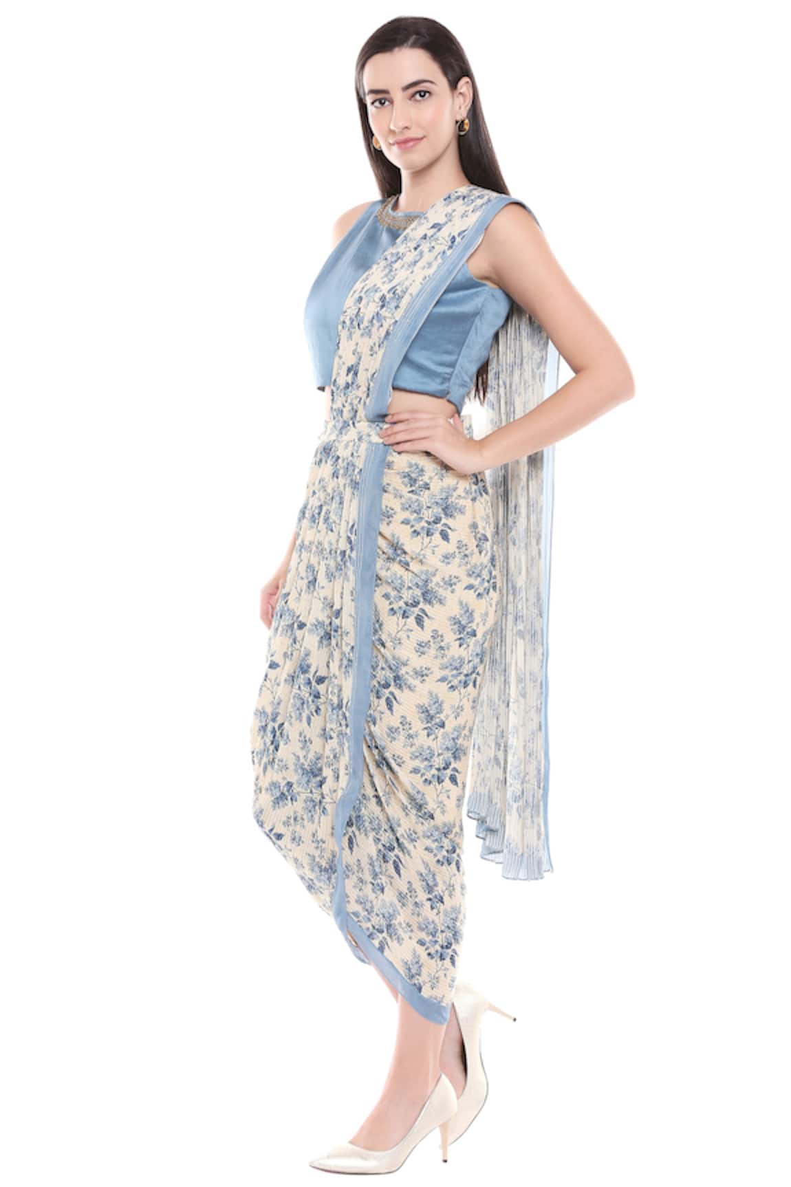 Soup By Sougat Paul Pre-Draped Saree with Blouse 