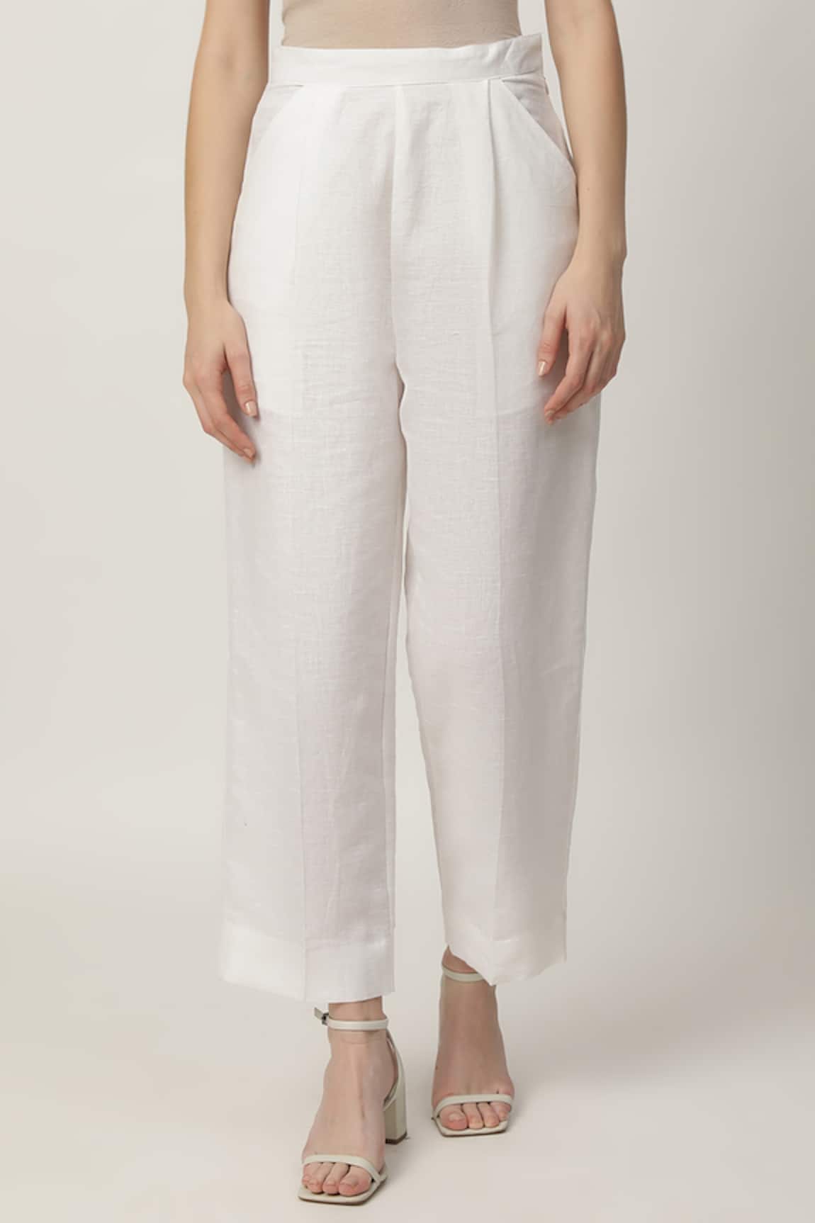 Buy Mens White Linen Trousers for Wedding from Anita Dongre