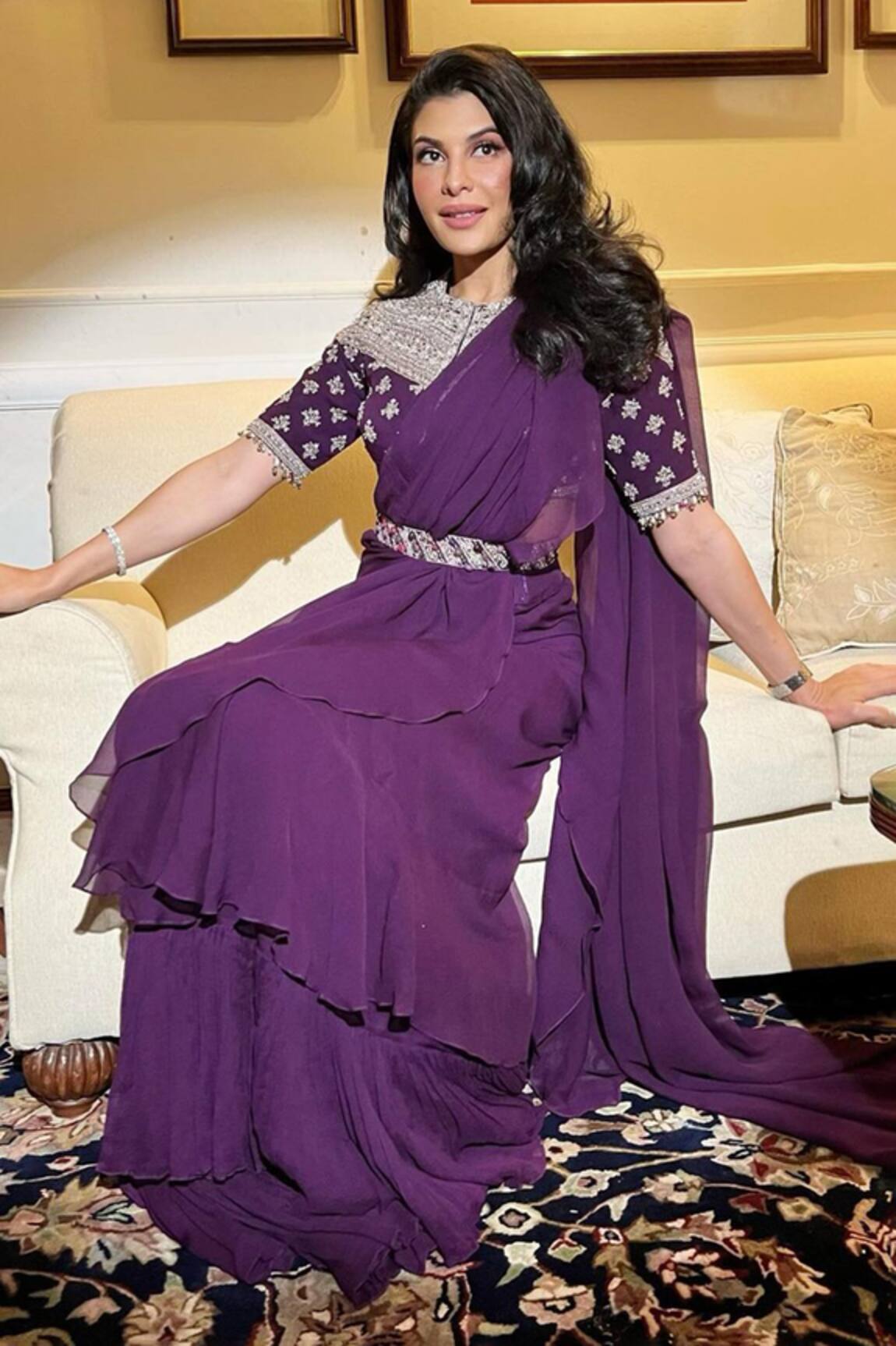 Sana Barreja Midha Pre-Draped Saree With Blouse