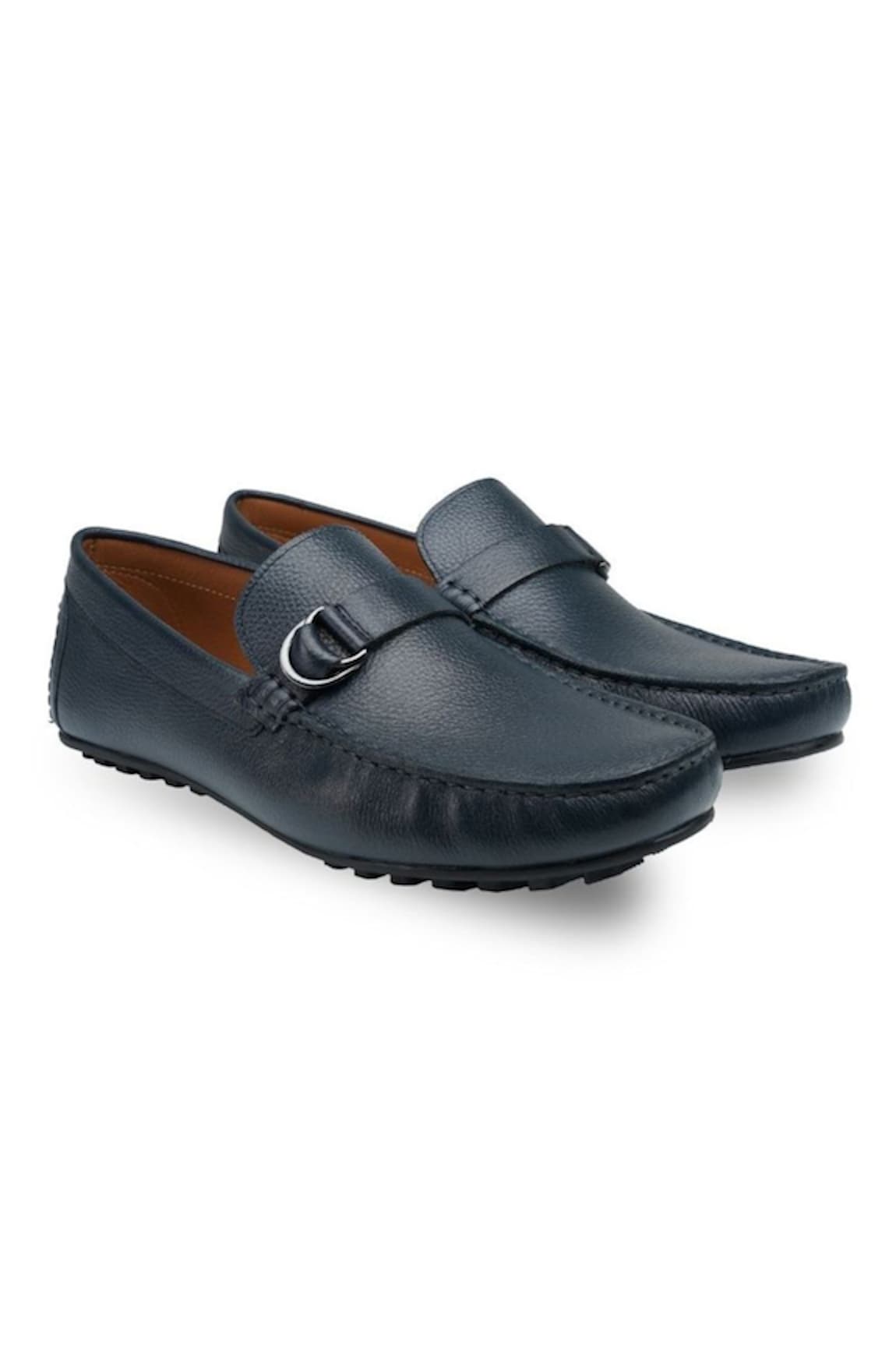 Rapawalk Handcrafted Strap-Buckle Moccasins Loafers