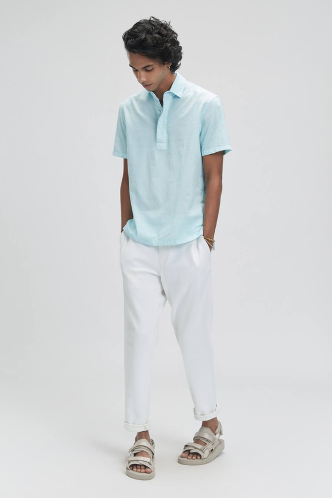 Terra Luna Aruba Organic Handloom Cotton Collared T-Shirt 