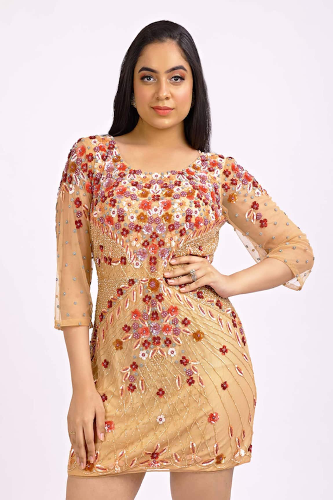 Ambrosia Sequin Embroidered Dress