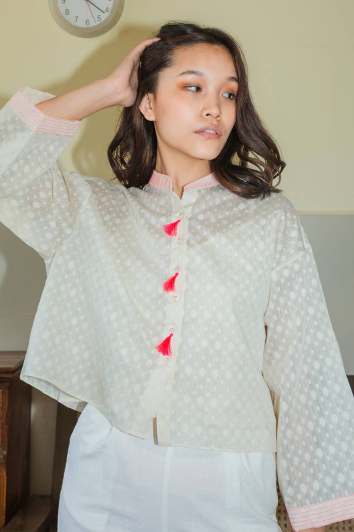 Nikasha Cutwork Chanderi Shirt