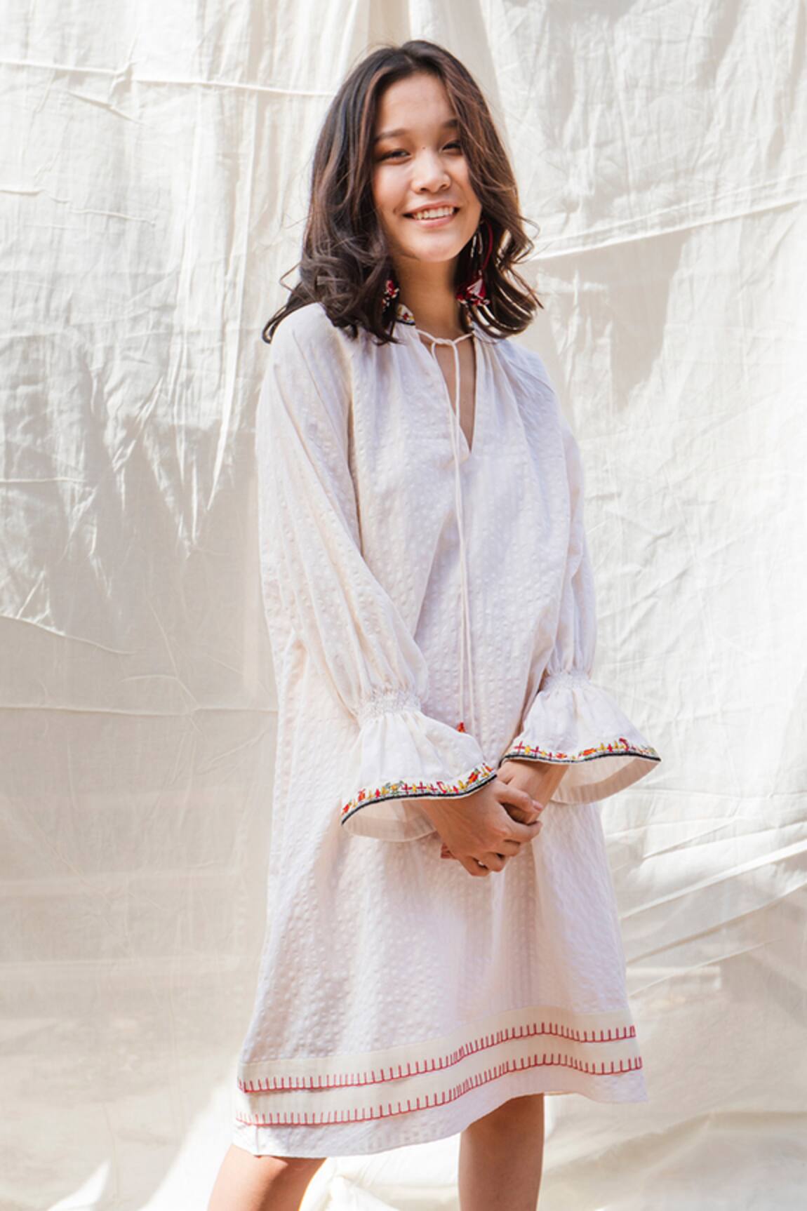 Nikasha Textured Cotton Dress