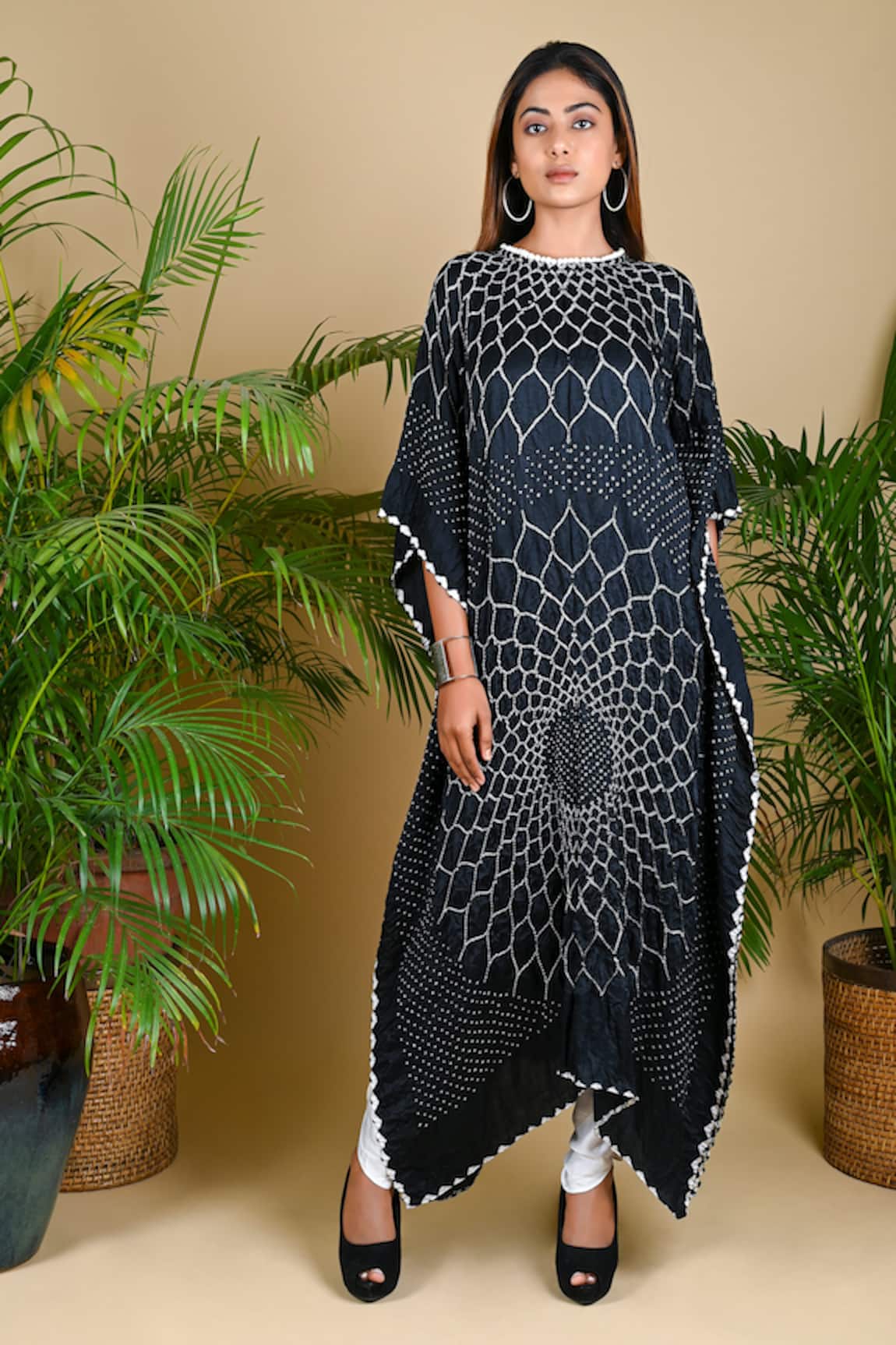Dyelogue Gajji Silk Bandhani Tunic 