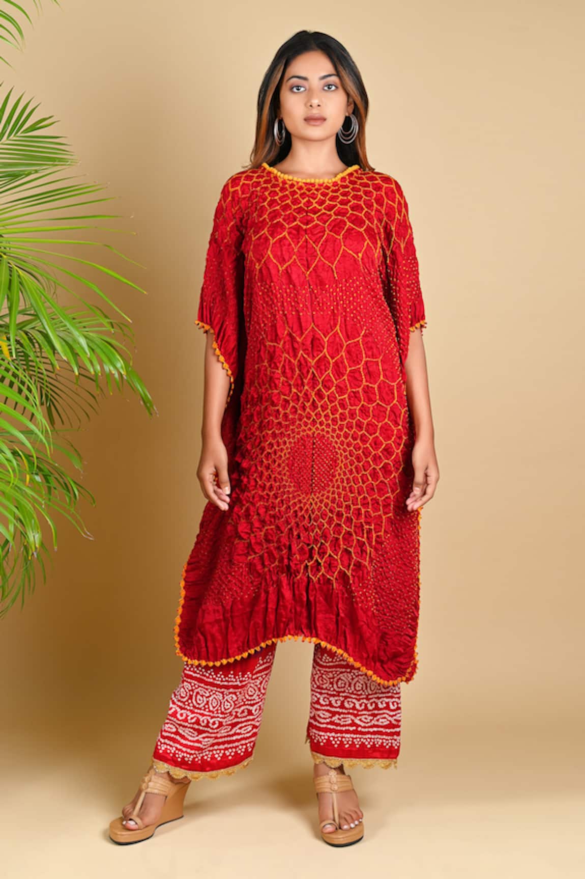 Dyelogue Gajji Silk Bandhani Tunic