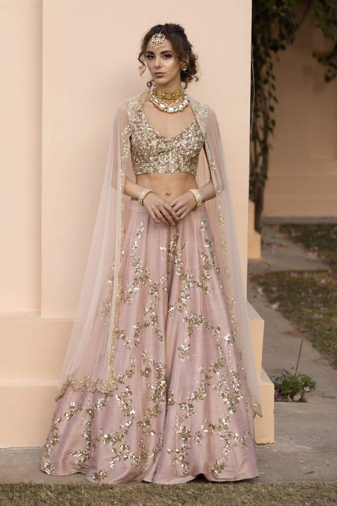 Astha Narang Embellished Silk Lehenga Set