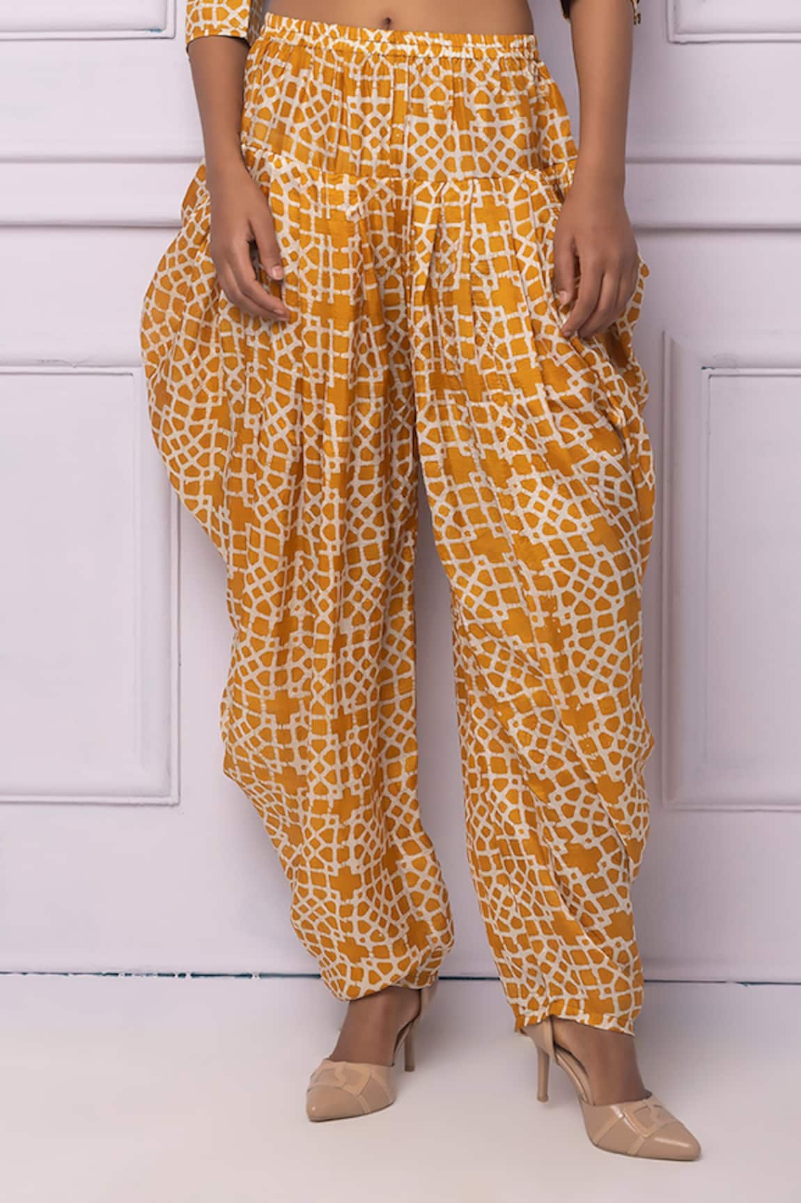 Womens Pajama Printed Cotton Dhoti Pants