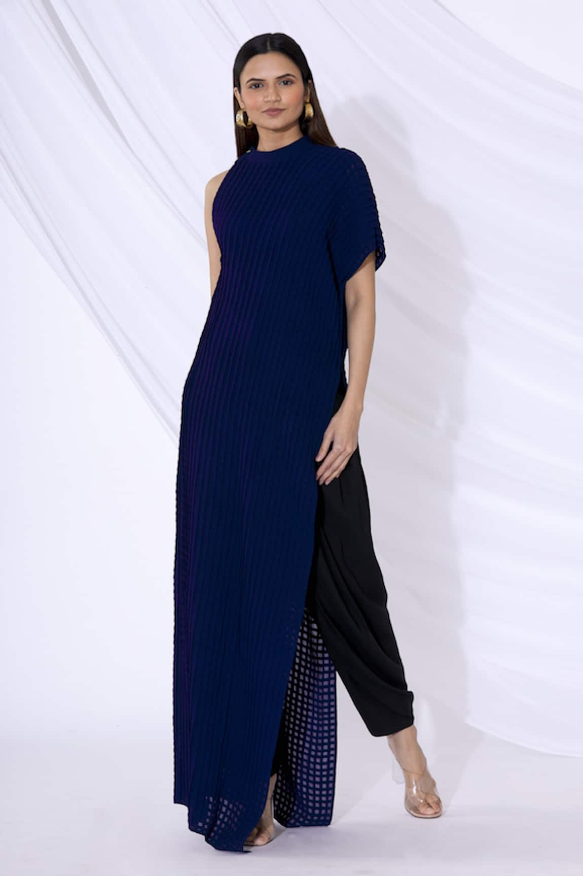 Urvashi Joneja Pleated Asymmetric Tunic