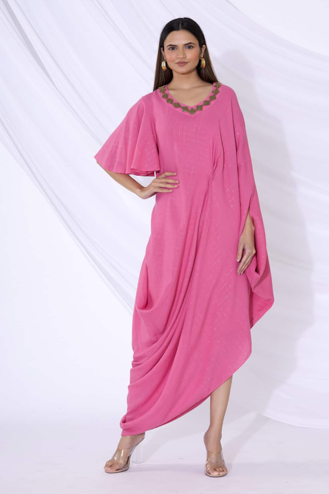 Urvashi Joneja Embellished Draped Dress 
