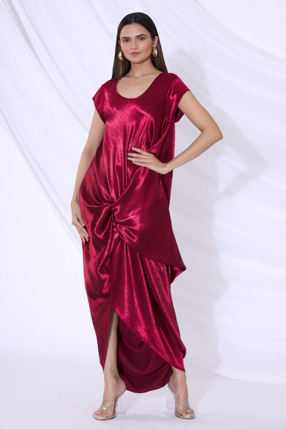 Urvashi Joneja Asymmetric Draped Dress