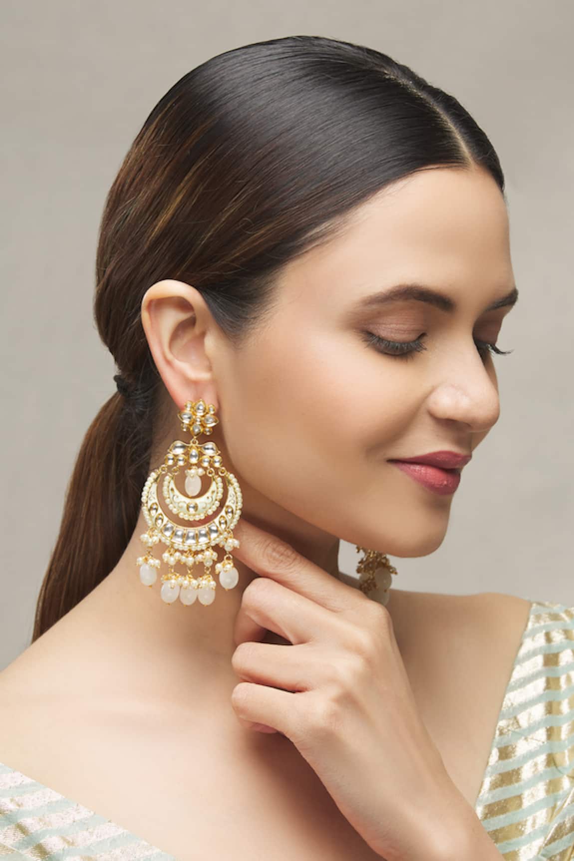 Moh-Maya By Disha Khatri Kundan Meenakari Chandbalis 