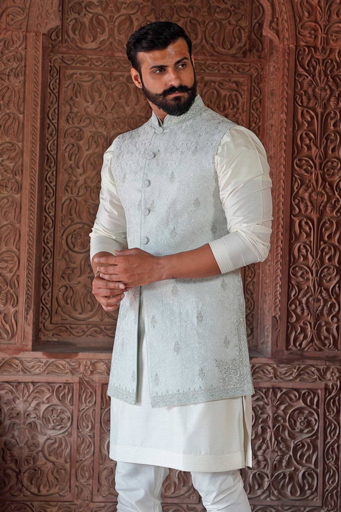 Vanshik Embroidered Bundi & Kurta Set