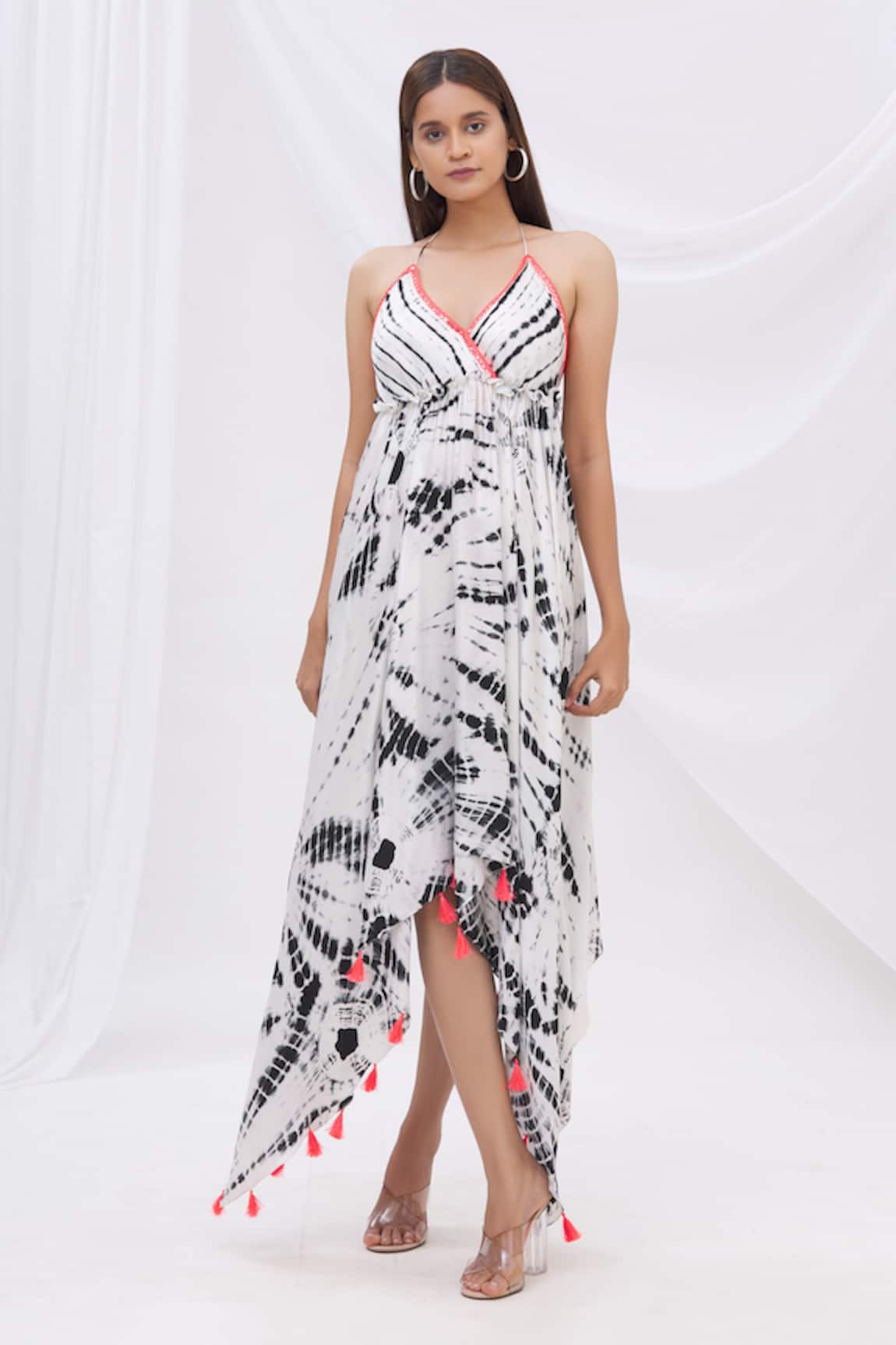 Surily G Tie Dye Backless Halter Dress