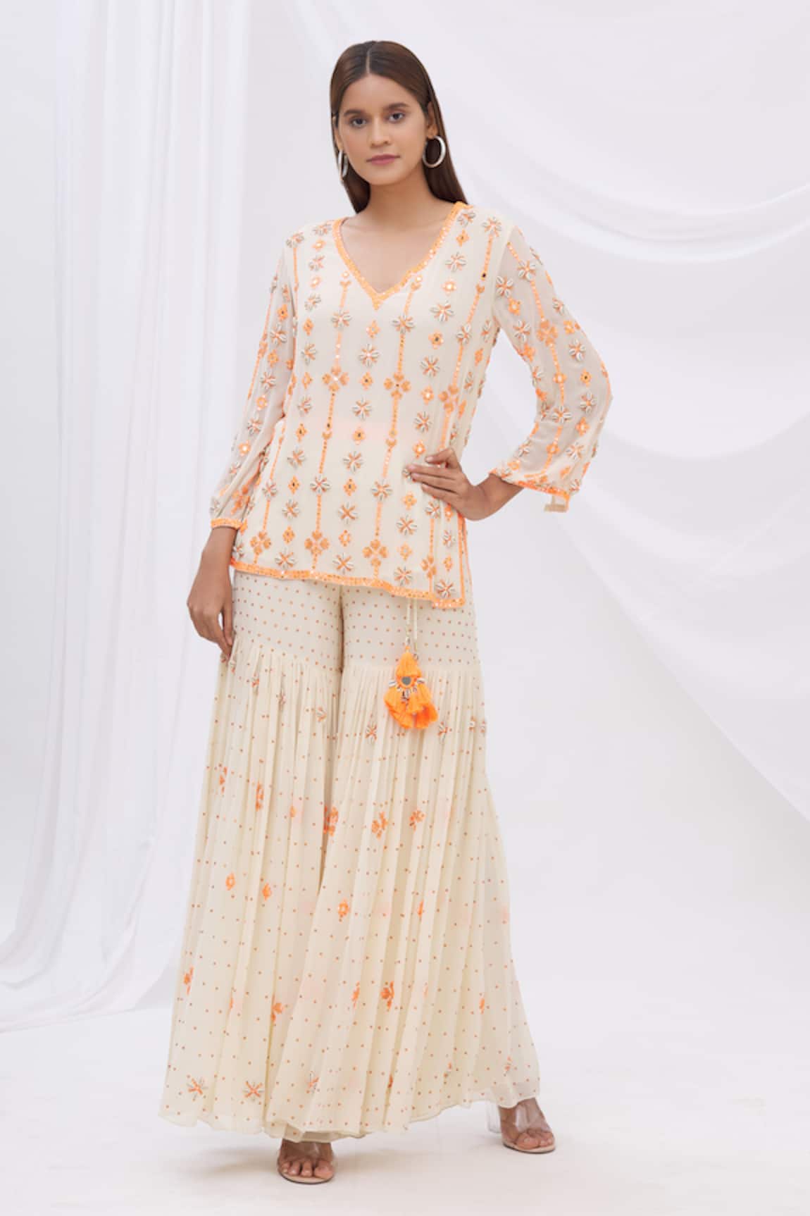 Surily G Embellished Sharara Pants 