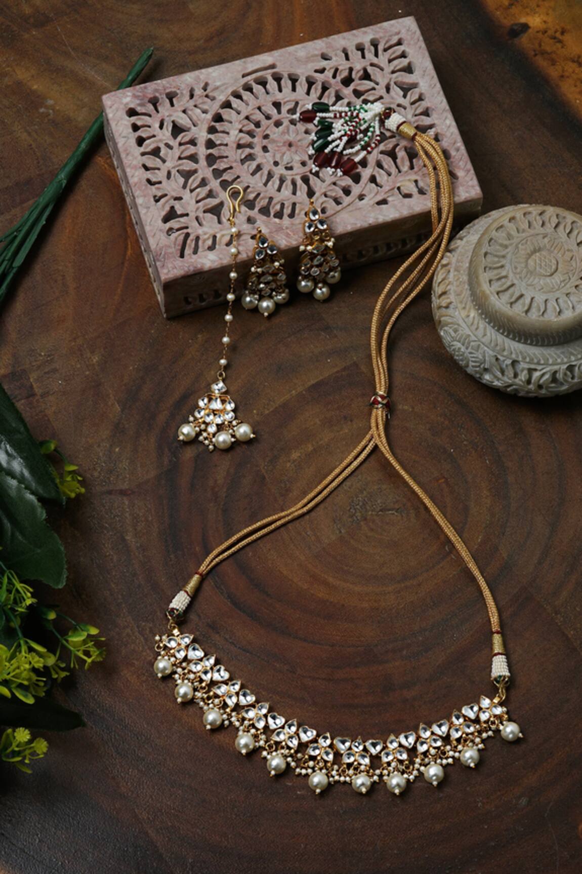 Namasya Kundan Stone Necklace Set