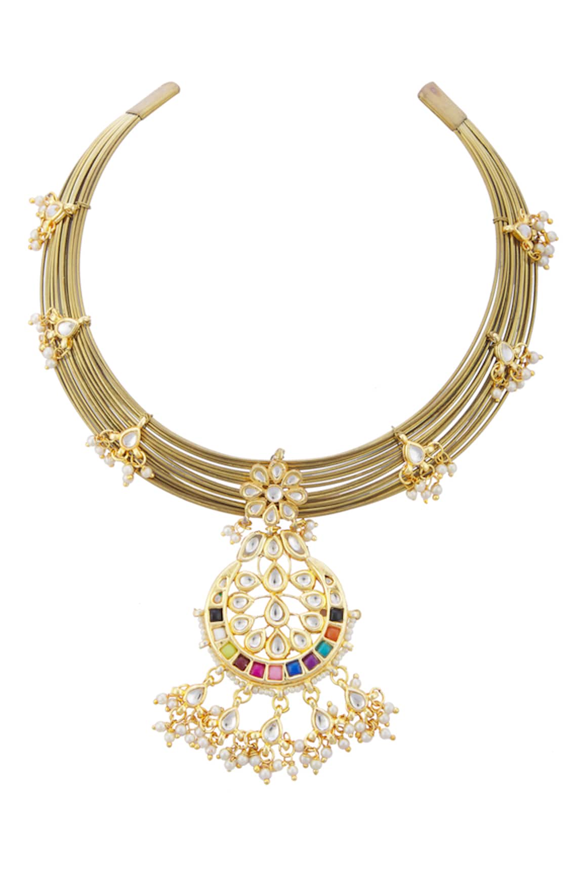 Just Shradhas Kundan Pendant Necklace 
