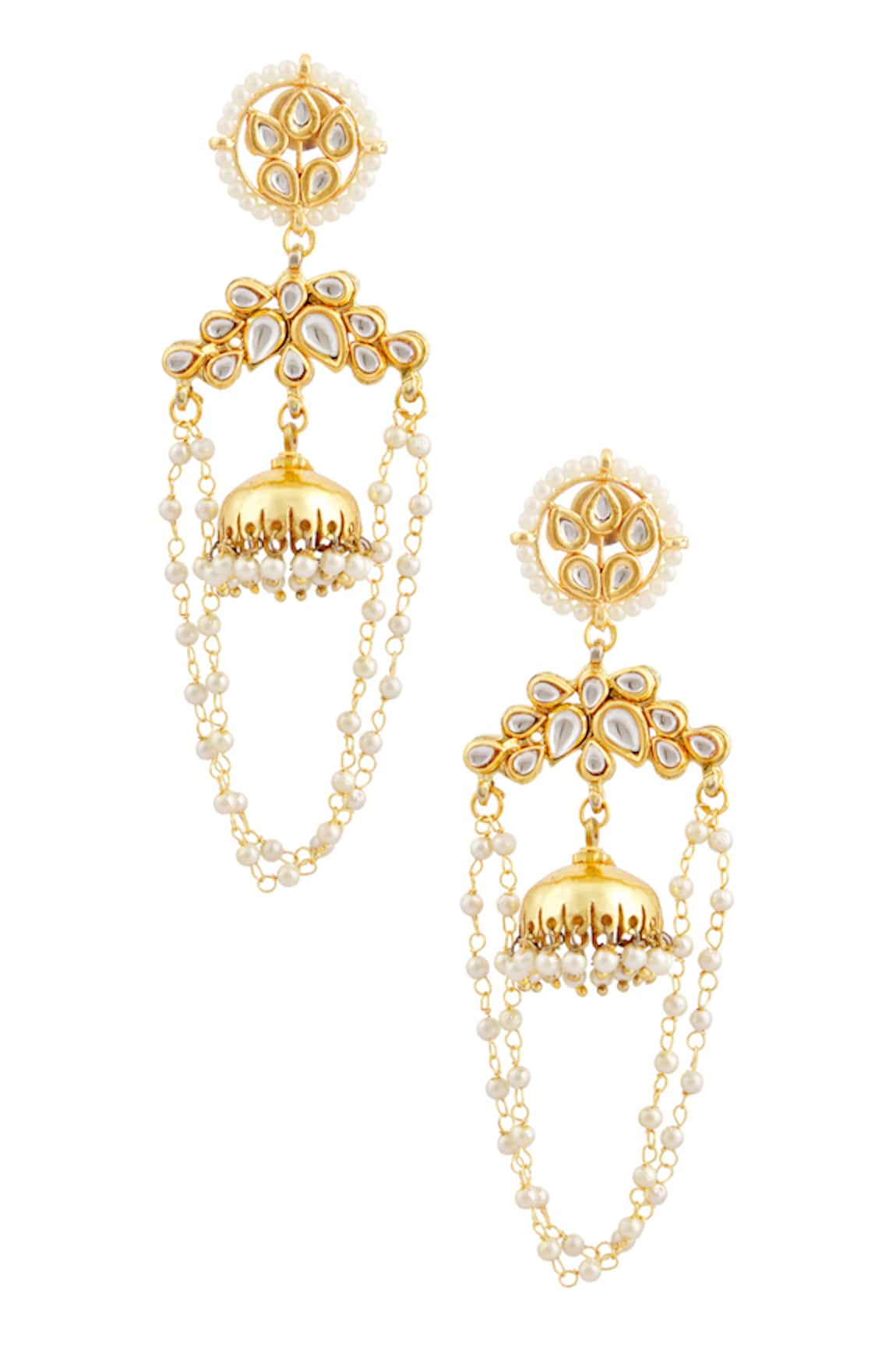 Just Shradhas Kundan Tassel Jhumkas