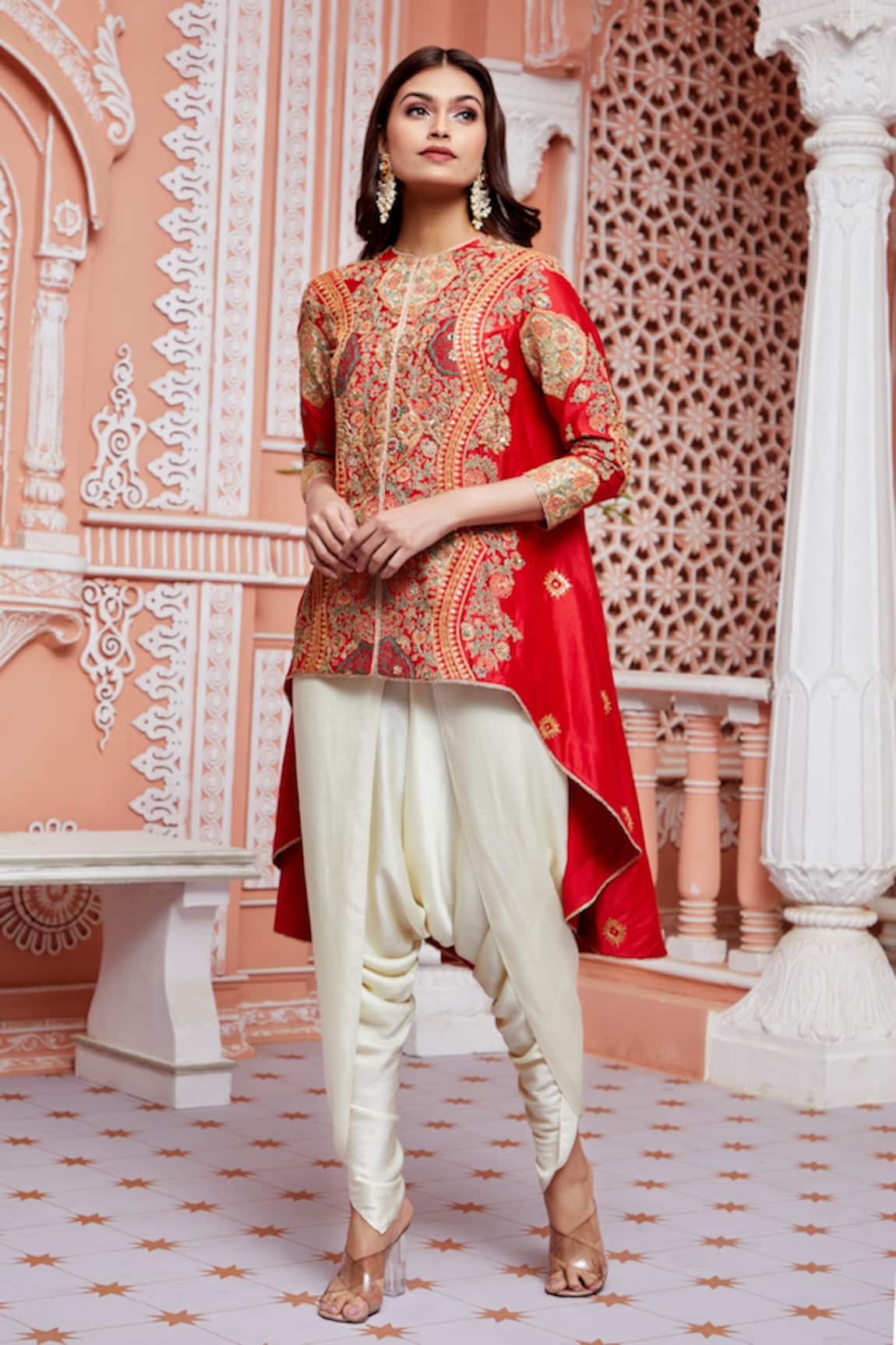 Debyani + Co Mughal Barfi Jacket Tunic & Dhoti Pant Set