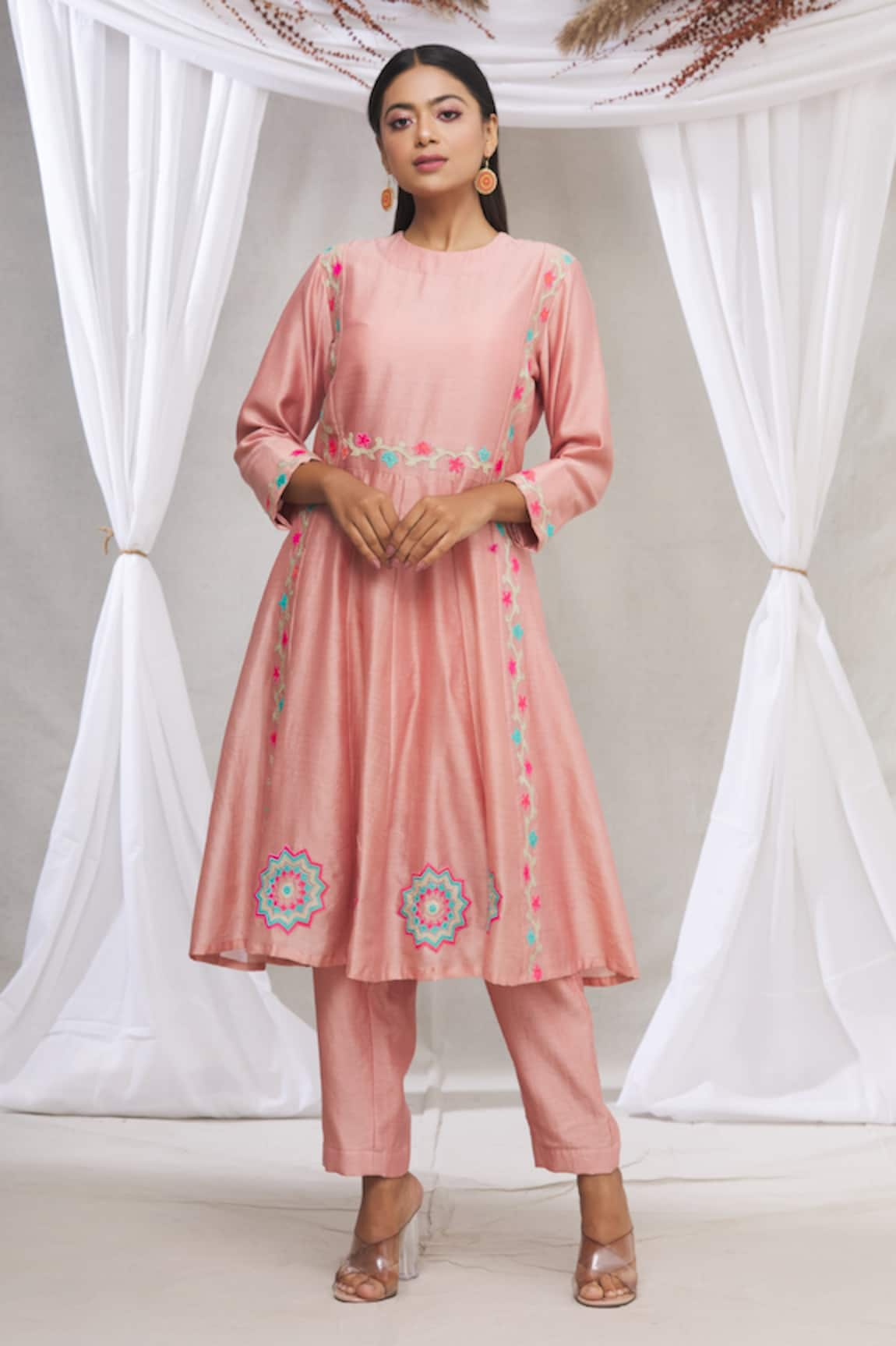 Made in Pinkcity Chanderi Kurta & Pant Set