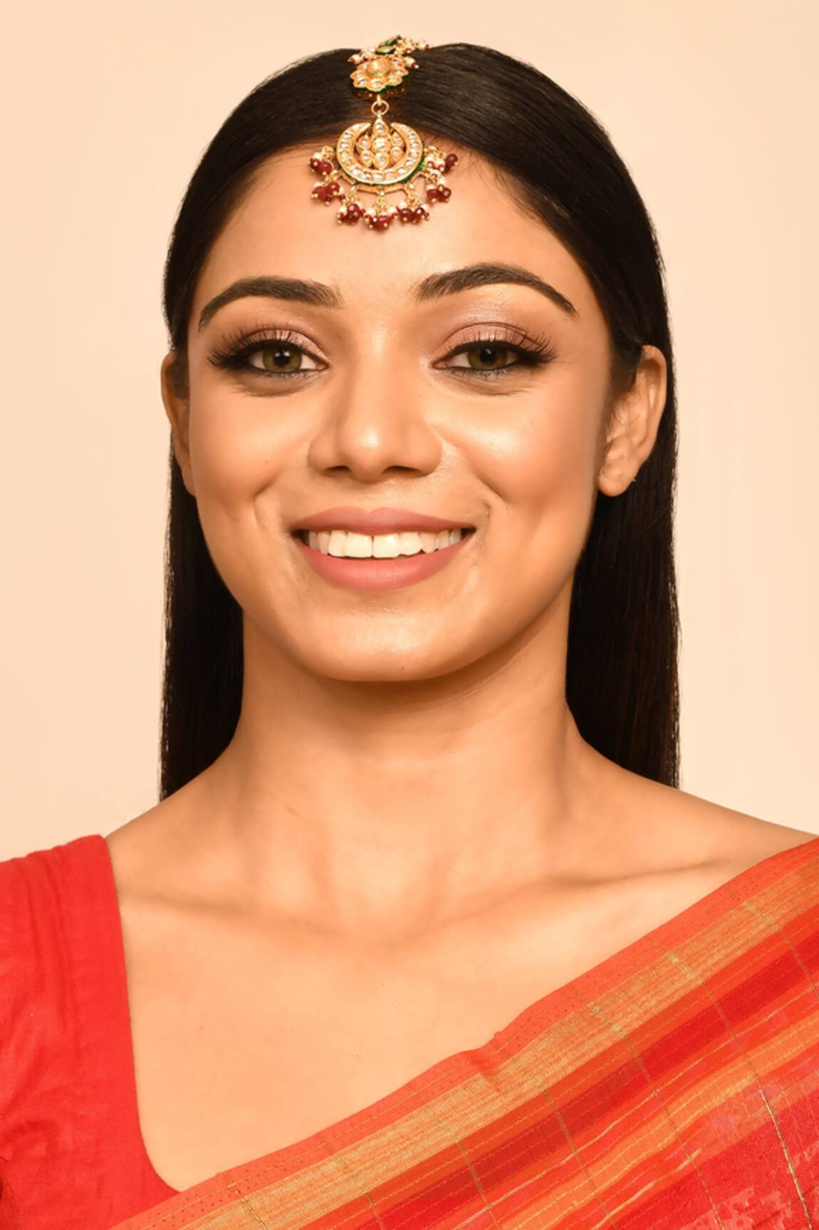 Just Shradhas Kundan Pearl Maangtikka 