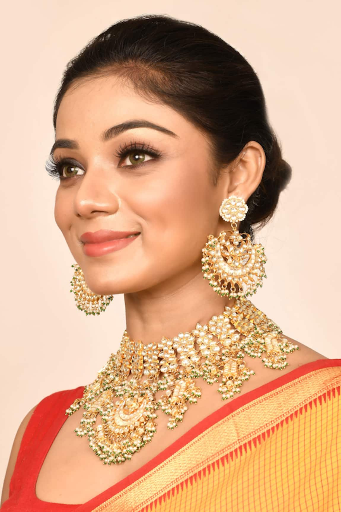 Auraa Trends Floral  Kundan Choker Set