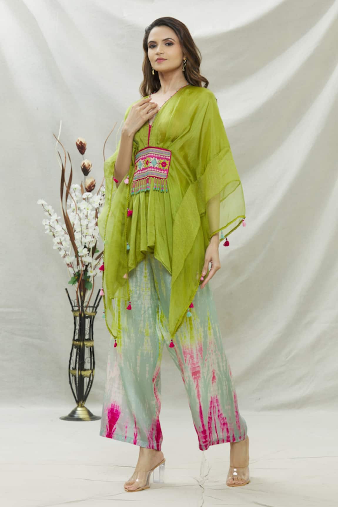 Capisvirleo Ameen Asymmetric Tunic & Palazzo Set 